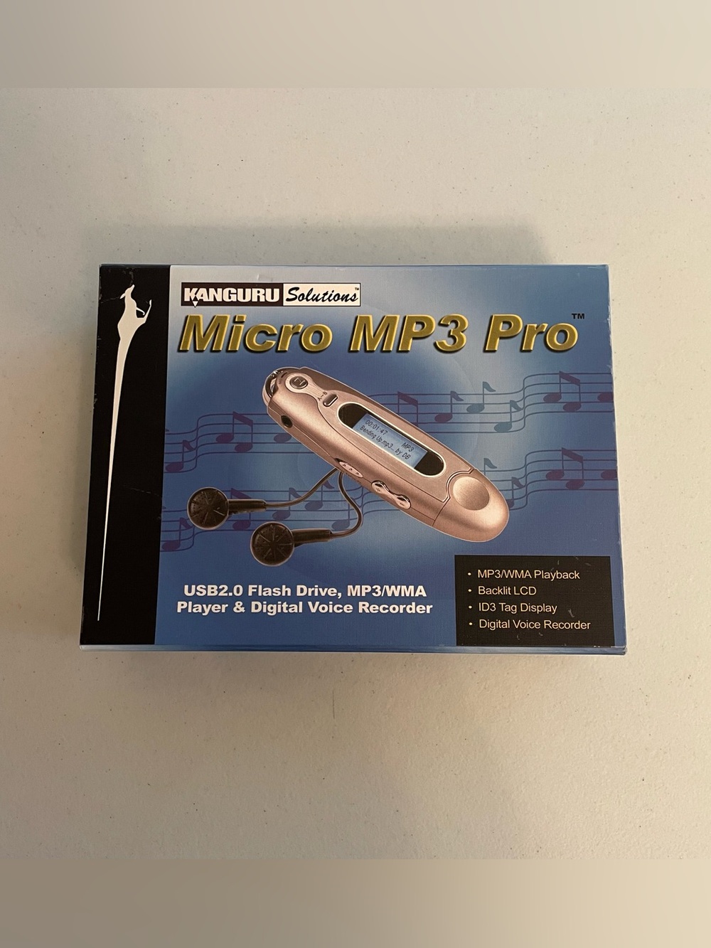 Vintage Kanguru Micro MP3 Pro 2.0 Player 2GB USB Flash Drive NIB Y2K Deadstock